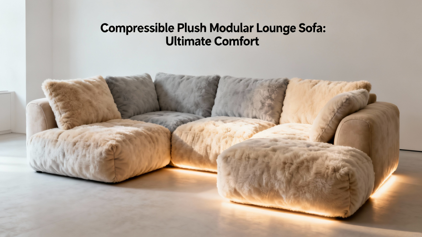 Compressible Plush Modular Lounge Sofa: Ultimate Comfort