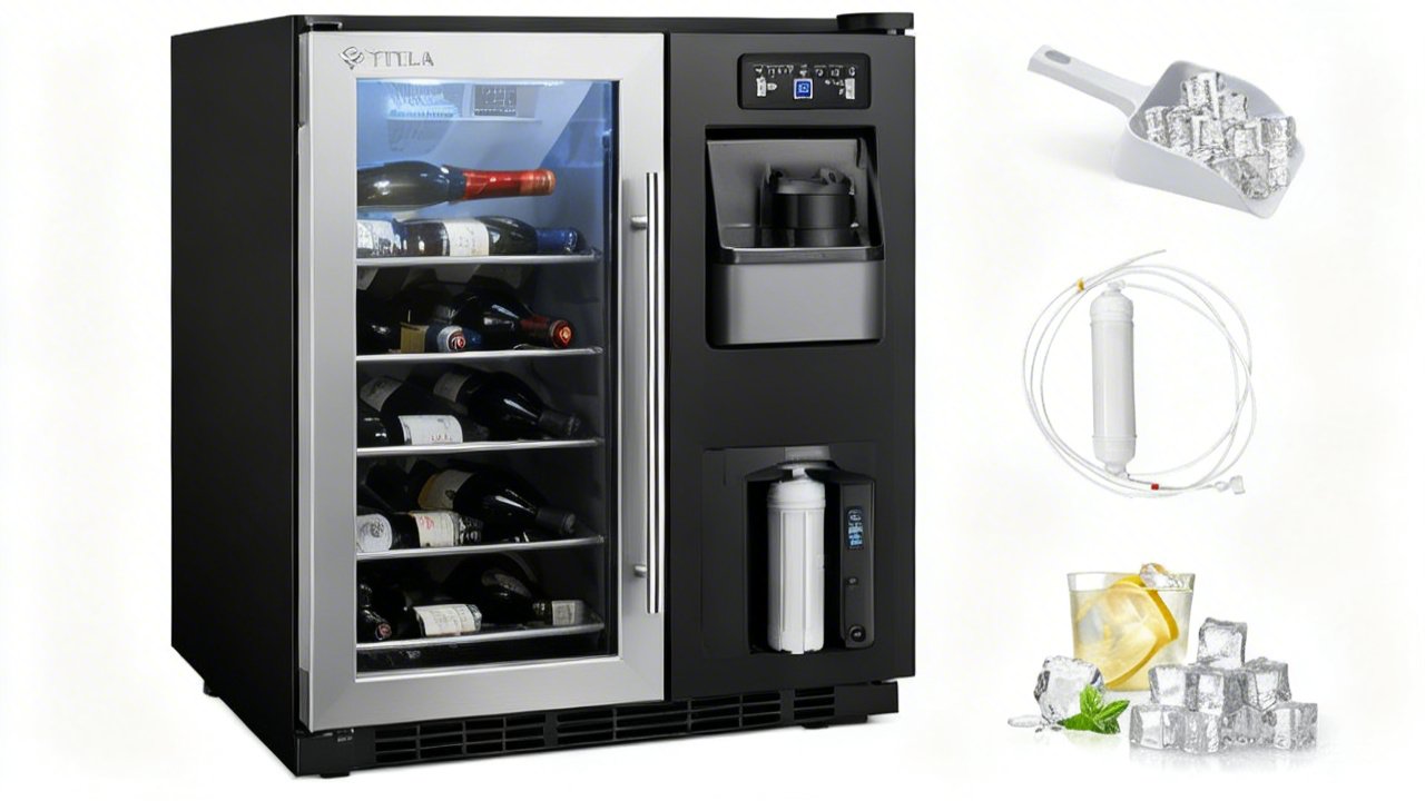 TITTLA 15 Inch Dual Zone Under Counter Wine Cooler with Fast Cooling and Quiet Compressor for Optimal Wine Storage at Home