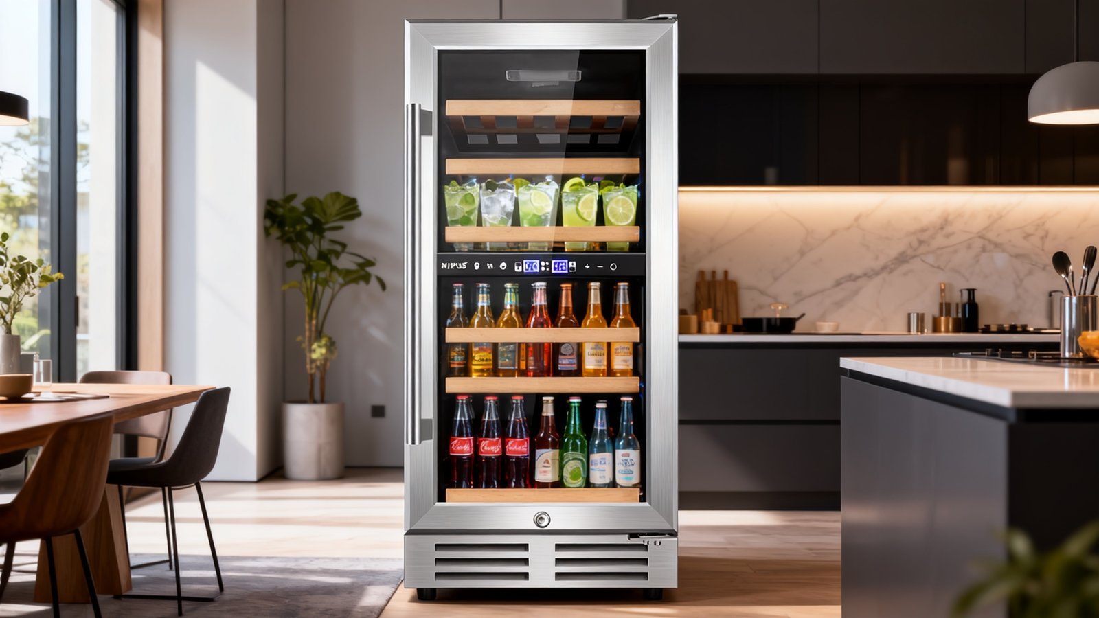 Tylza 30 Inch Dual-Zone Wine Beverage Refrigerator with 28 Bottle and 88 Can Capacity Guide